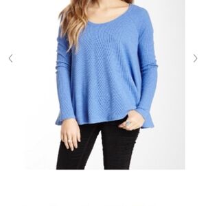 We the Free Blue Swing Thermal Long Sleeve Shirt